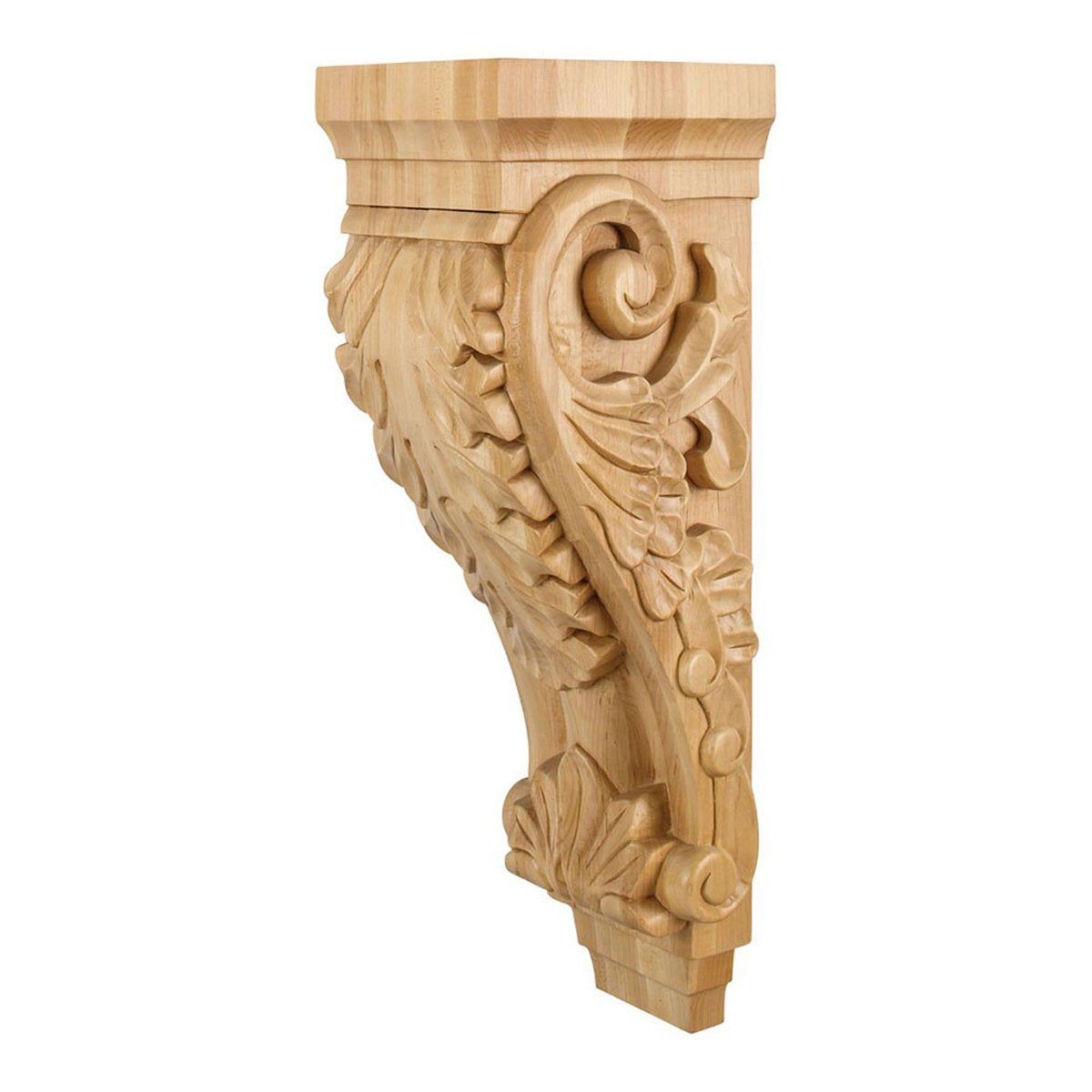 Hardware Resources 6-3/4" x 7-3/4" x 22" Large Alder Acanthus Corbel-DirectSinks