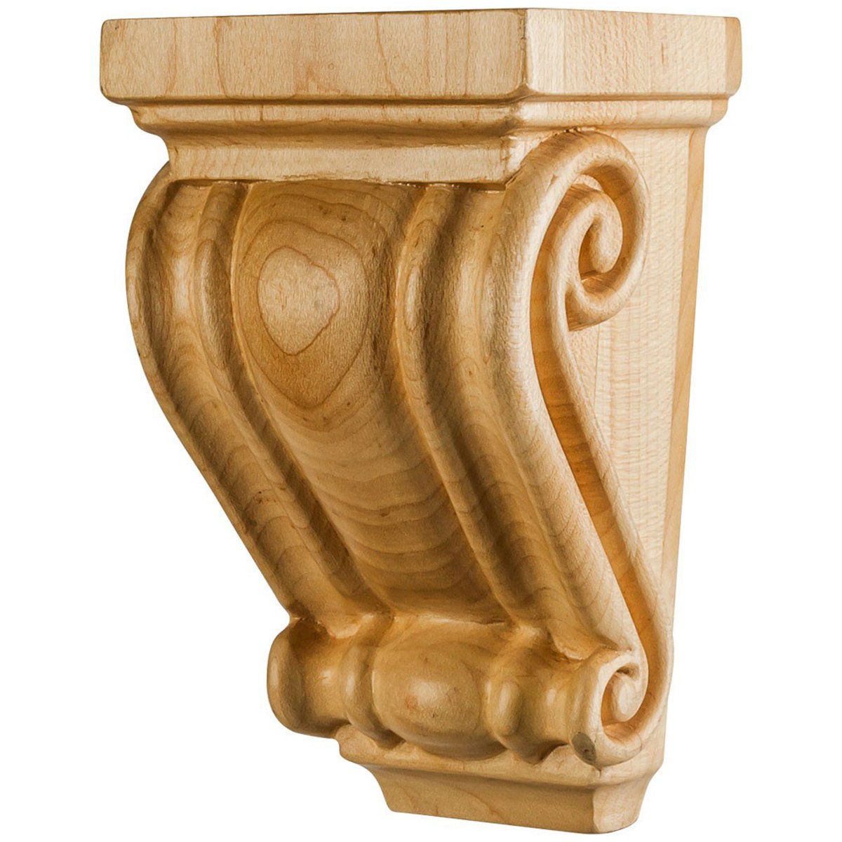 Hardware Resources 3" x 2-9/16" x 5" Alder Scrolled Corbel-DirectSinks