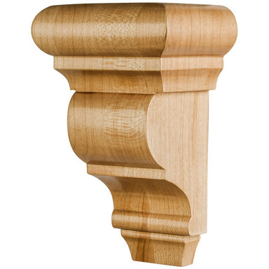 Hardware Resources 3" x 2-1/2" x 5" Rubberwood Smooth Bar Bracket-DirectSinks