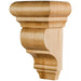 Hardware Resources 3" x 2-1/2" x 5" Rubberwood Smooth Bar Bracket-DirectSinks