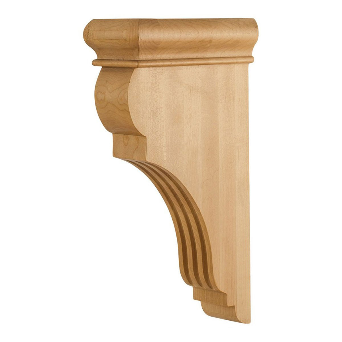 Hardware Resources Alder Fluted Wood Bar Bracket-DirectSinks