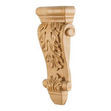 Hardware Resources 3-5/8" x 1-1/2" x 8" Alder Low Profile Acanthus Corbel-DirectSinks