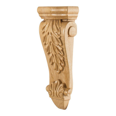 Hardware Resources 4-1/2" x 1-7/8" x 10" Hard Maple Low Profile Acanthus Corbel-DirectSinks