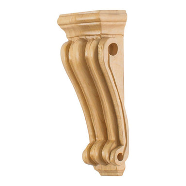 Hardware Resources 2-1/4" x 1-1/2" x 6" Alder Low Profile Scrolled Corbel-DirectSinks