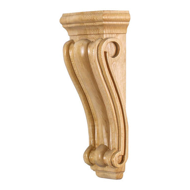 Hardware Resources 3-3/4" x 2-3/8" x 10" Alder Low Profile Scrolled Corbel-DirectSinks