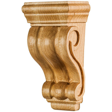 Hardware Resources 2" x 1-1/2" x 4" Alder Low Profile Scrolled Corbel-DirectSinks