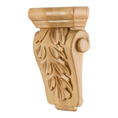 Hardware Resources 3-5/8" x 1-1/2" x 5-1/2" Hard Maple Acanthus Small Corbel-DirectSinks