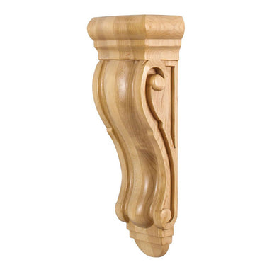 Hardware Resources 5" x 3-5/16" x 14" Cherry Rounded Scrolled Corbel-DirectSinks