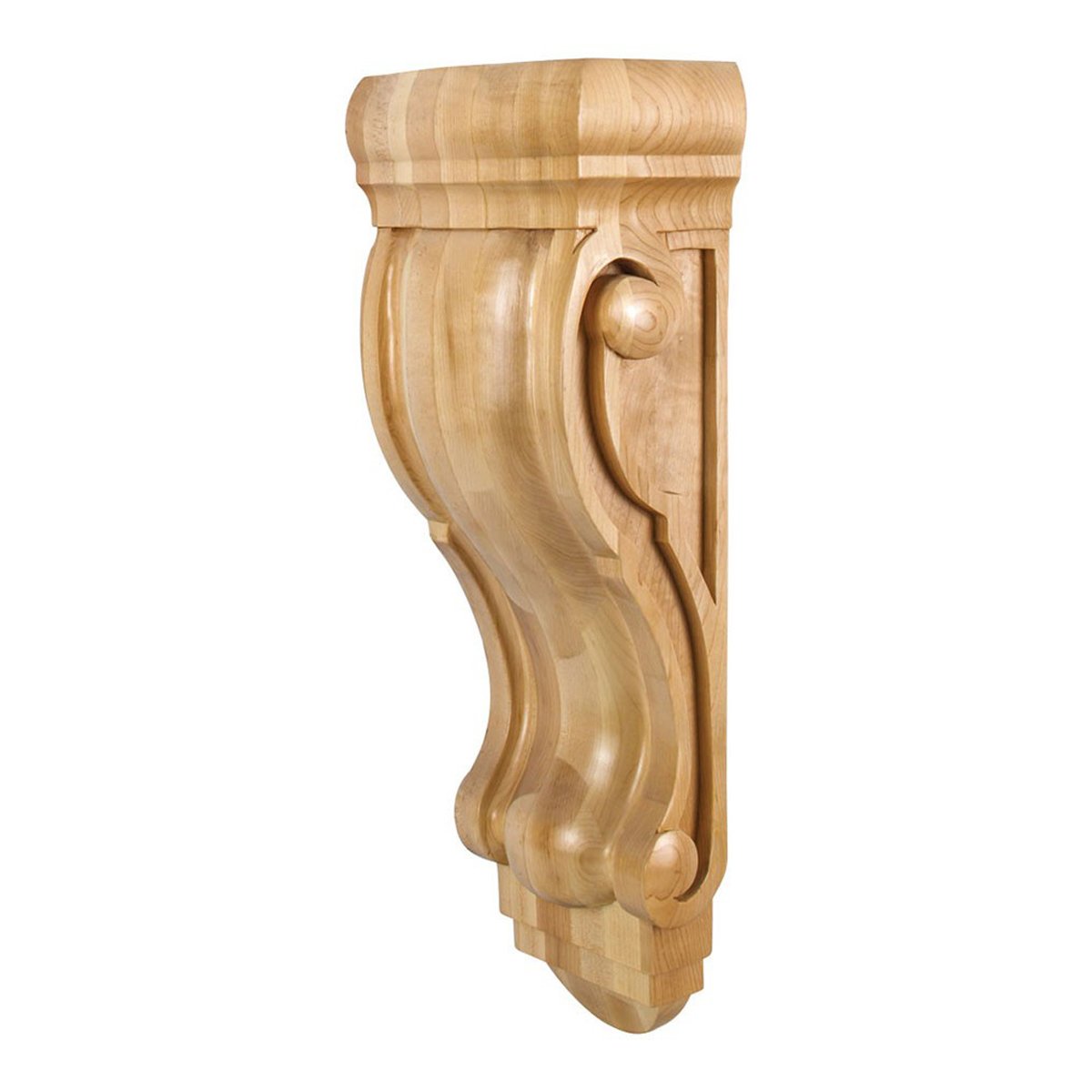 Hardware Resources 8-1/4" x 5-1/4" x 22" Cherry Rounded Scrolled Corbel-DirectSinks