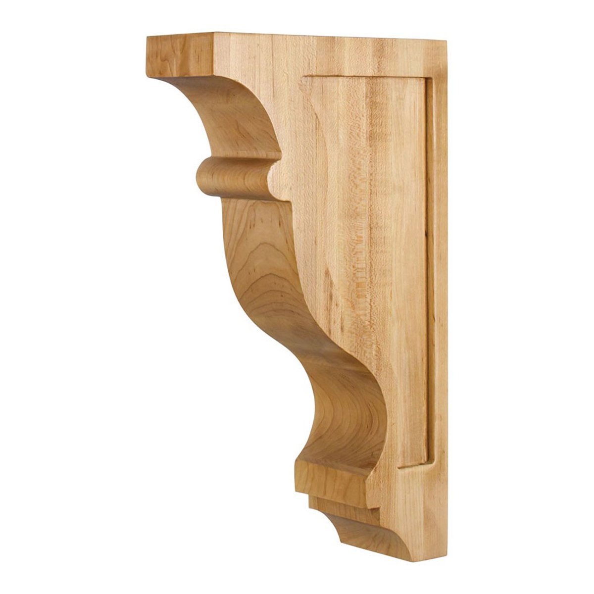 Hardware Resources 3" x 8" x 14" Hard Maple Contour Corbel-DirectSinks