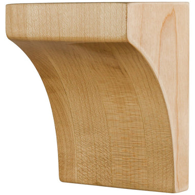 Hardware Resources 3" x 2-1/2" x 4" Rubberwood Minimalist Corbel-DirectSinks