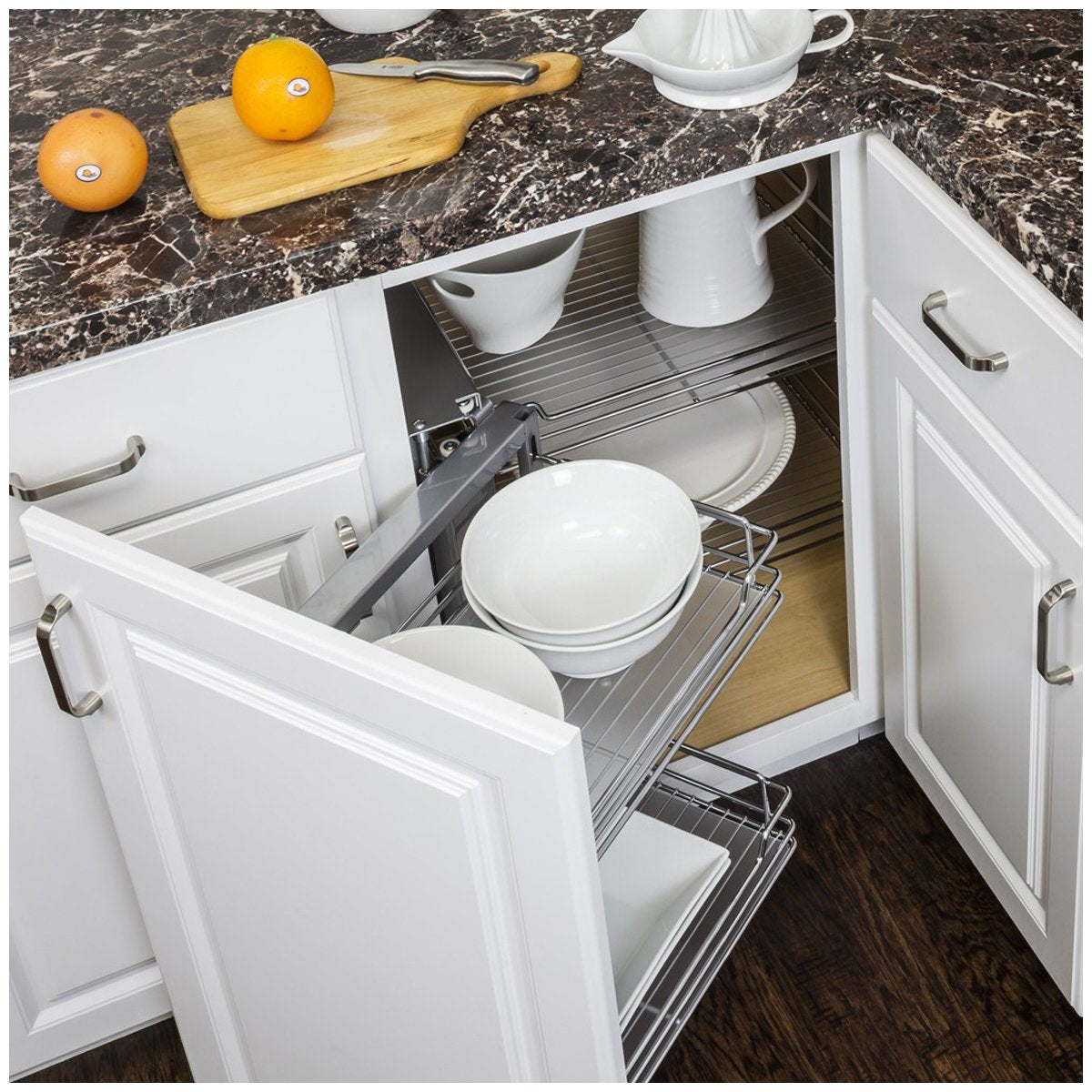 Hardware Resources Door Mounted Universal Blind Corner Organizer for 15" - 18" Opening-DirectSinks