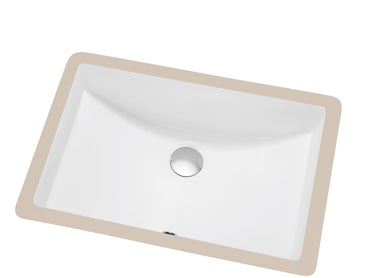 Dawn Under Counter Rectangle Ceramic Basin with Overflow-Bathroom Sinks Fast Shipping at DirectSinks.