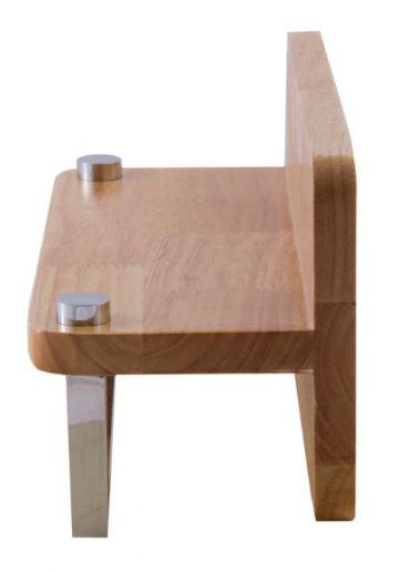 ALFI brand AB5510 12" Small Wooden Shelf with Chrome Towel Bar Bathroom Accessory-DirectSinks