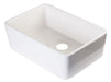 ALFI brand AB503 23" Smooth Apron Fireclay Single Bowl Farmhouse Kitchen Sink-DirectSinks