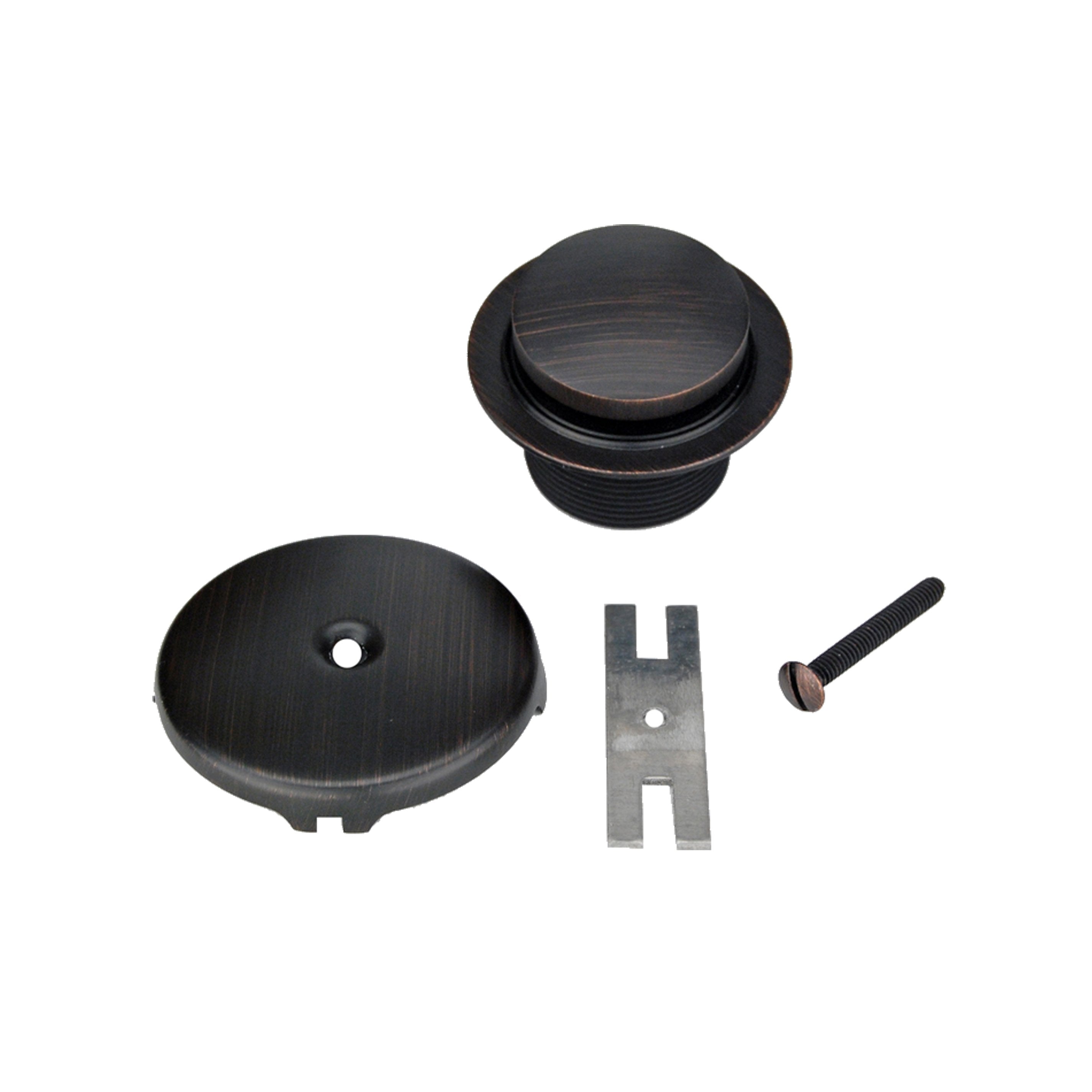 Premier Copper Products Tub Drain Trim and Single-Hole Overflow Cover for Bath Tubs - Oil Rubbed Bronze-DirectSinks