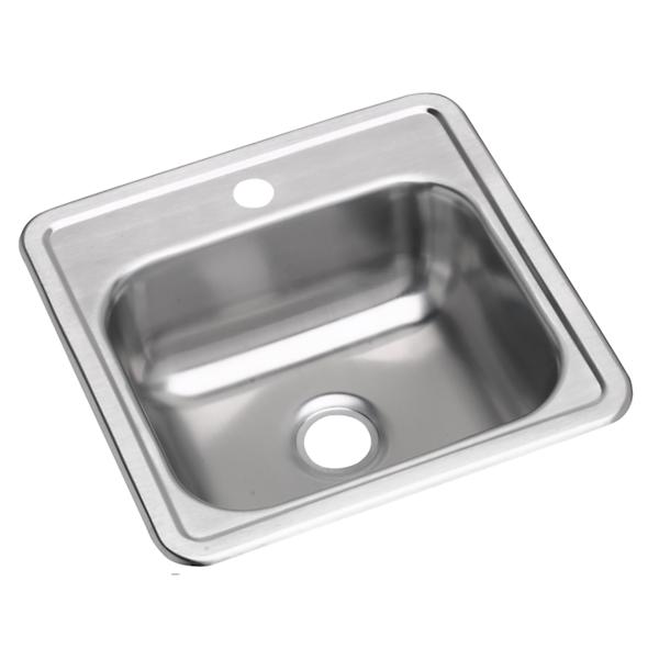 Elkay Dayton Stainless Steel 15" x 15" x 5-3/16", Single Bowl Drop-in Bar Sink