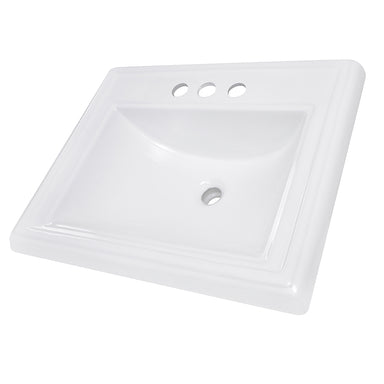 Nantucket Sinks 23" Rectangular Drop-In Vanity Sink for 4" Spread Faucet DirectSinks