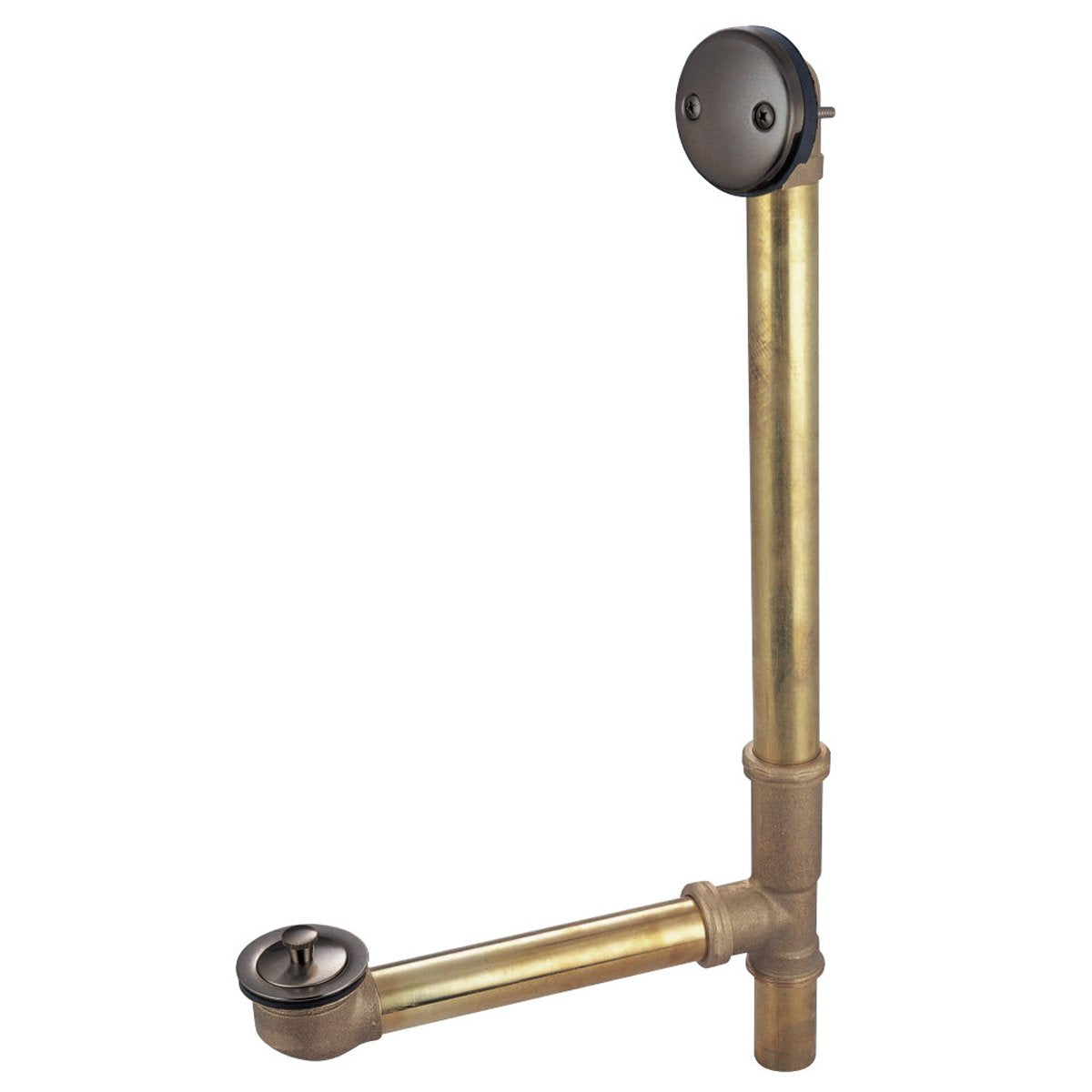 Kingston Brass 16-Inch Tub Waste And Overflow with Lift And Lock Drain in Oil Rubbed Bronze