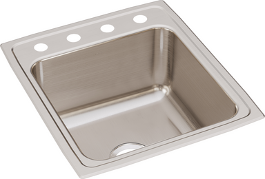 DLRQ202210OS4 Elkay Lustertone Classic Stainless Steel 19-1/2" x 22" x 10-1/8", Single Bowl Drop-in Sink with Quick-clip