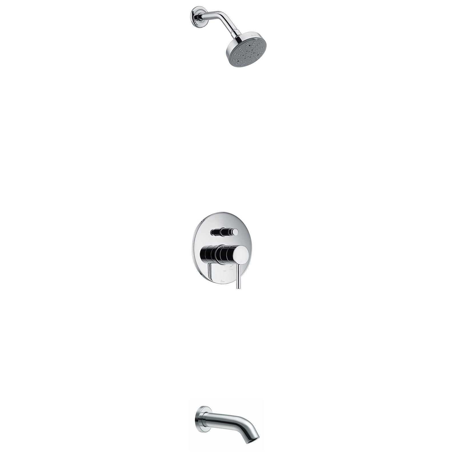 Dawn Pinnacles Series Shower Combo Set Wall Mounted Showerhead and Tub Spout with Trim-Shower Faucets Fast Shipping at DirectSinks.
