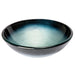 Eden Bath Silver and Blue Rings Glass Vessel Sink