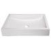 Eden Bath 22-Inch Shallow Wave Concrete Rectangular Vessel Sink - White