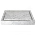 Eden Bath Rectangular Infinity Pool Sink - White Carrara Marble