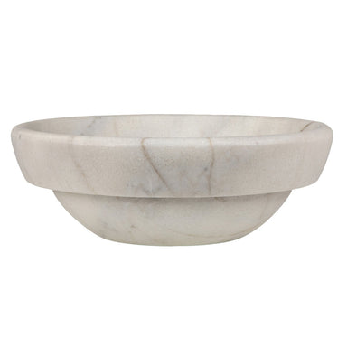 Eden Bath Echo Bowl Shaped Vessel Sink - Honed White Marble