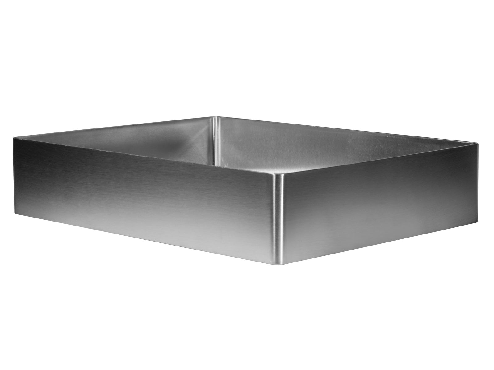 Rectangular 19" x 14 1/2" Stainless Steel Bathroom Vessel Sink with Drain in Silver