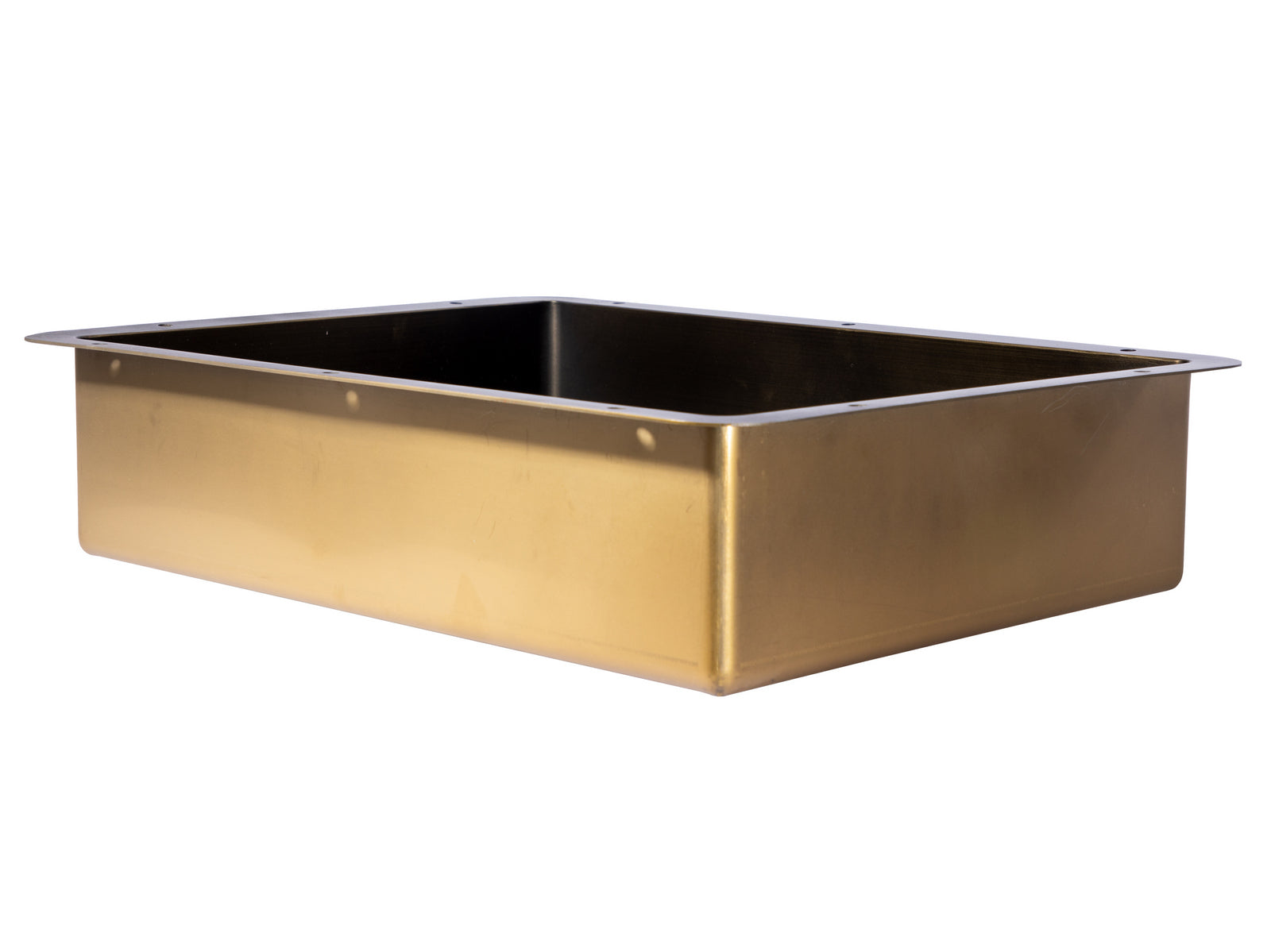 Rectangular 20' x 16" Undermount Stainless Steel Bathroom Sink and Drain in Antique Gold