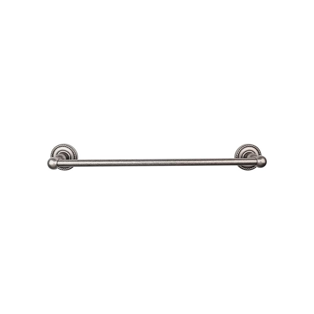 Top Knobs Edwardian Single Bath Towel Bar - Rope Backplate-DirectSinks