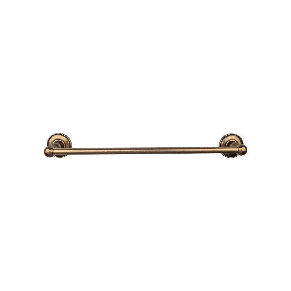 Top Knobs Edwardian Single Bath Towel Bar - Plain Backplate-DirectSinks