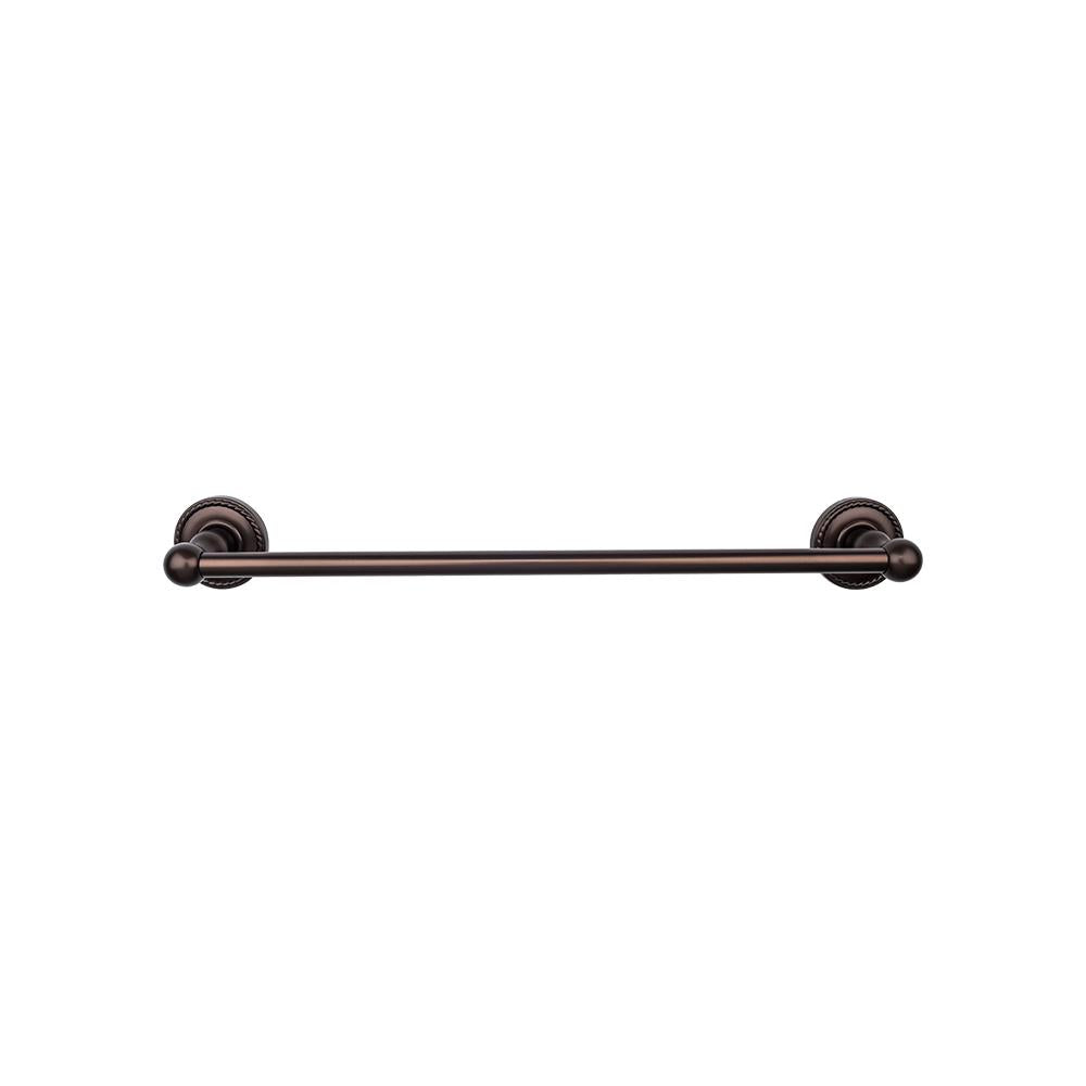 Top Knobs Edwardian Single Bath Towel Bar - Rope Backplate-DirectSinks
