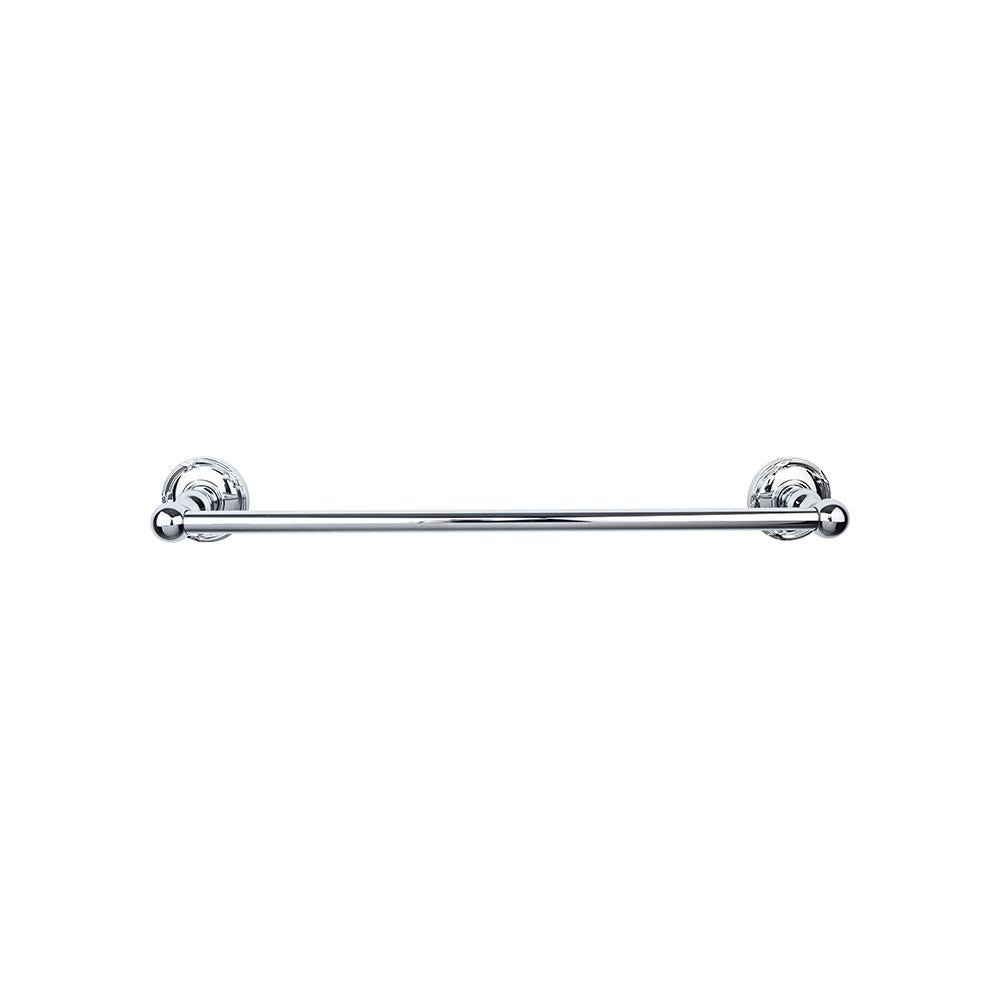Top Knobs Edwardian Single Bath Towel Bar - Ribbon Backplate-DirectSinks