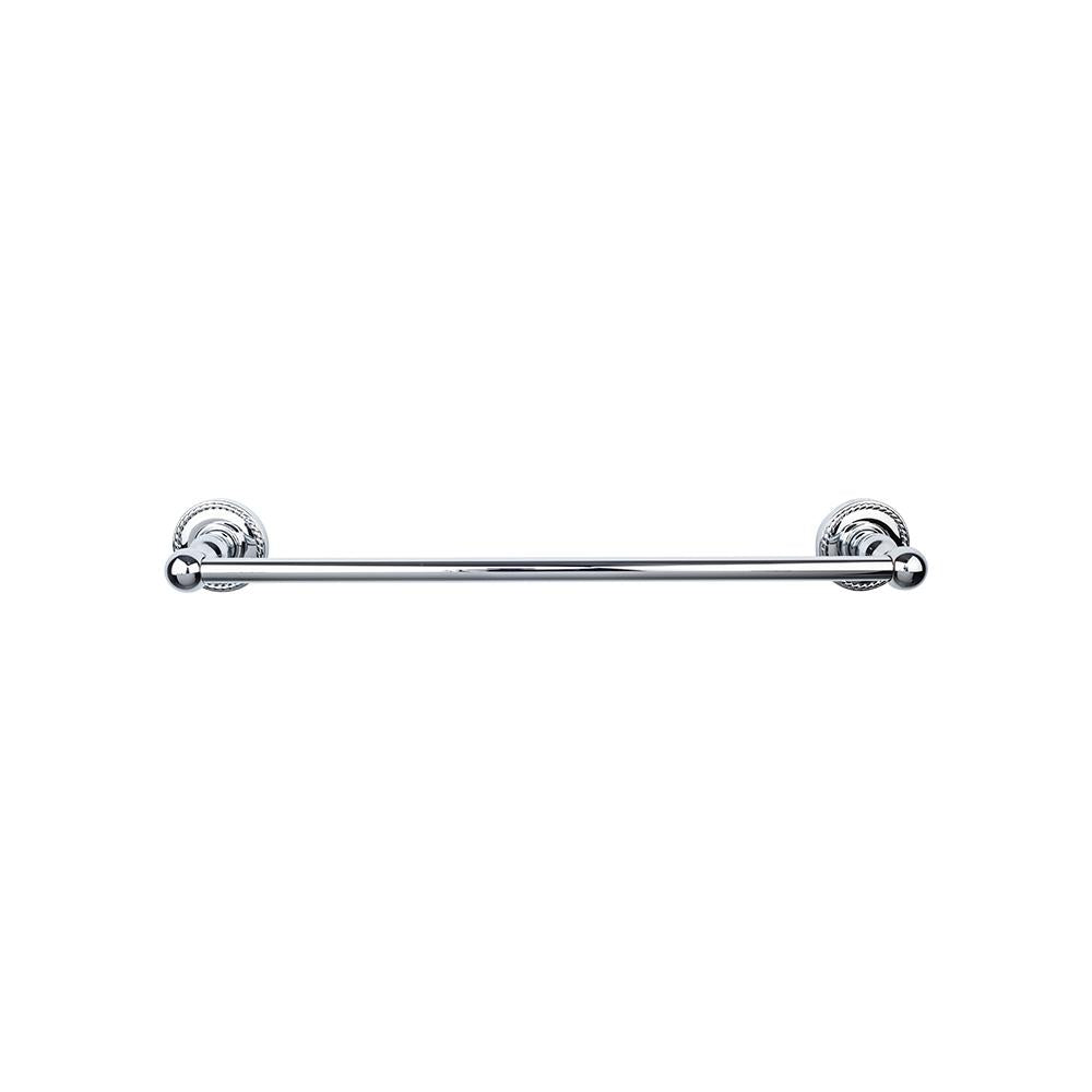 Top Knobs Edwardian Single Bath Towel Bar - Rope Backplate-DirectSinks