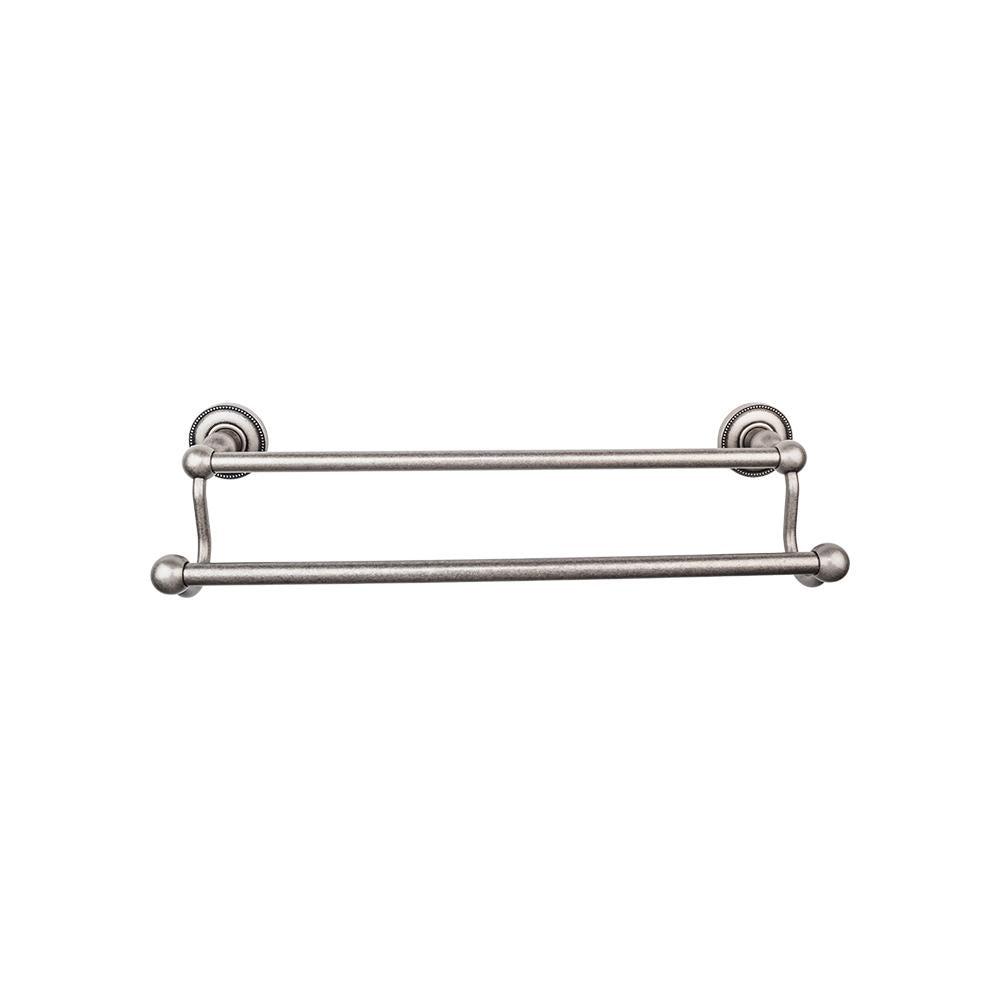 Top Knobs Edwardian Double Bath Towel Bar - Beaded Backplate-DirectSinks