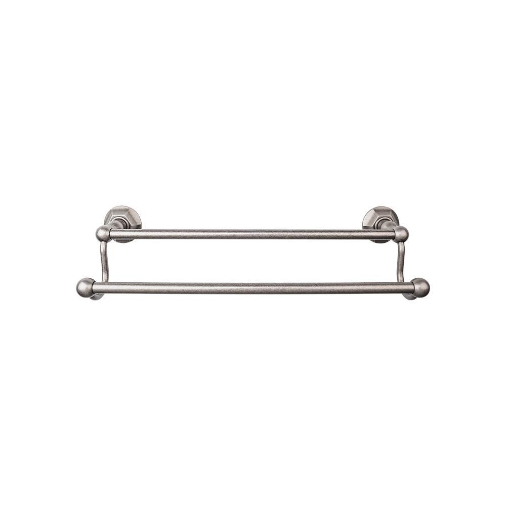 Top Knobs Edwardian Double Bath Towel Bar - Hex Backplate-DirectSinks