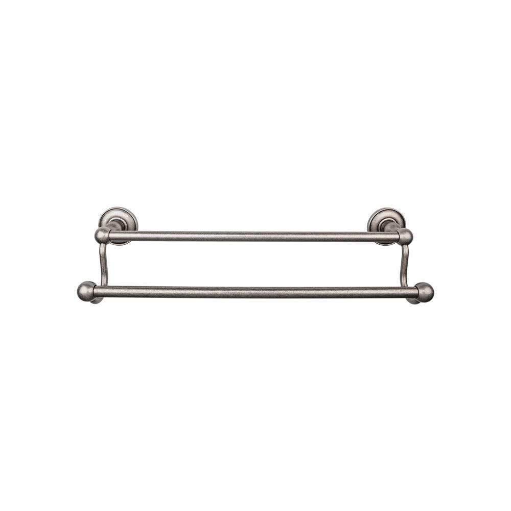 Top Knobs Edwardian Double Bath Towel Bar - Plain Backplate-DirectSinks