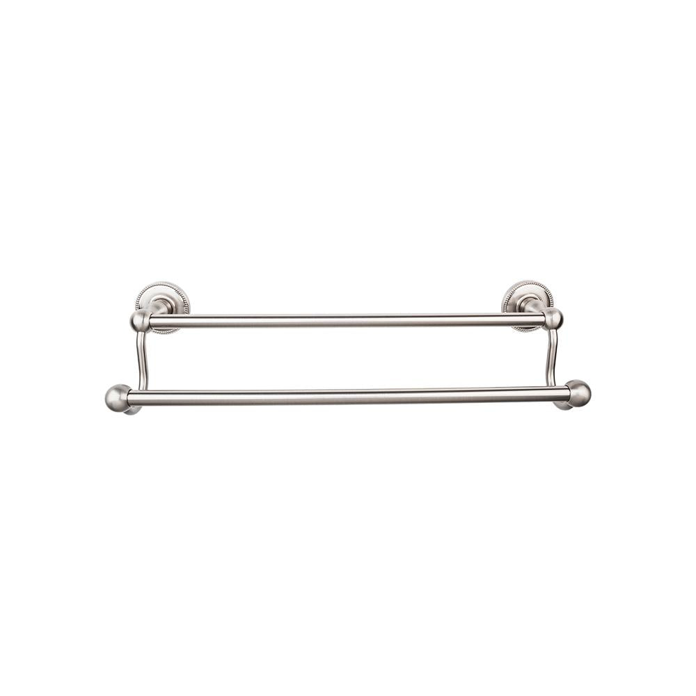 Top Knobs Edwardian Double Bath Towel Bar - Beaded Backplate-DirectSinks