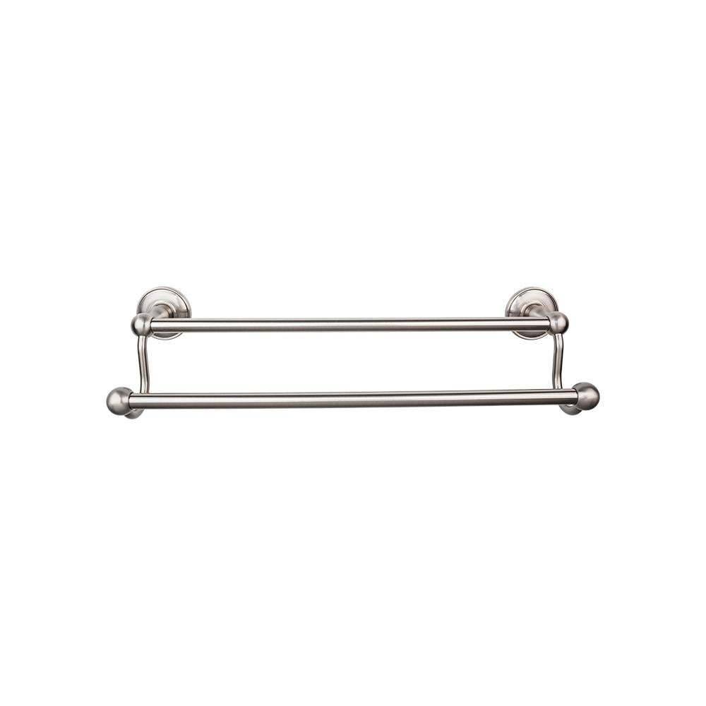 Top Knobs Edwardian Double Bath Towel Bar - Plain Backplate-DirectSinks