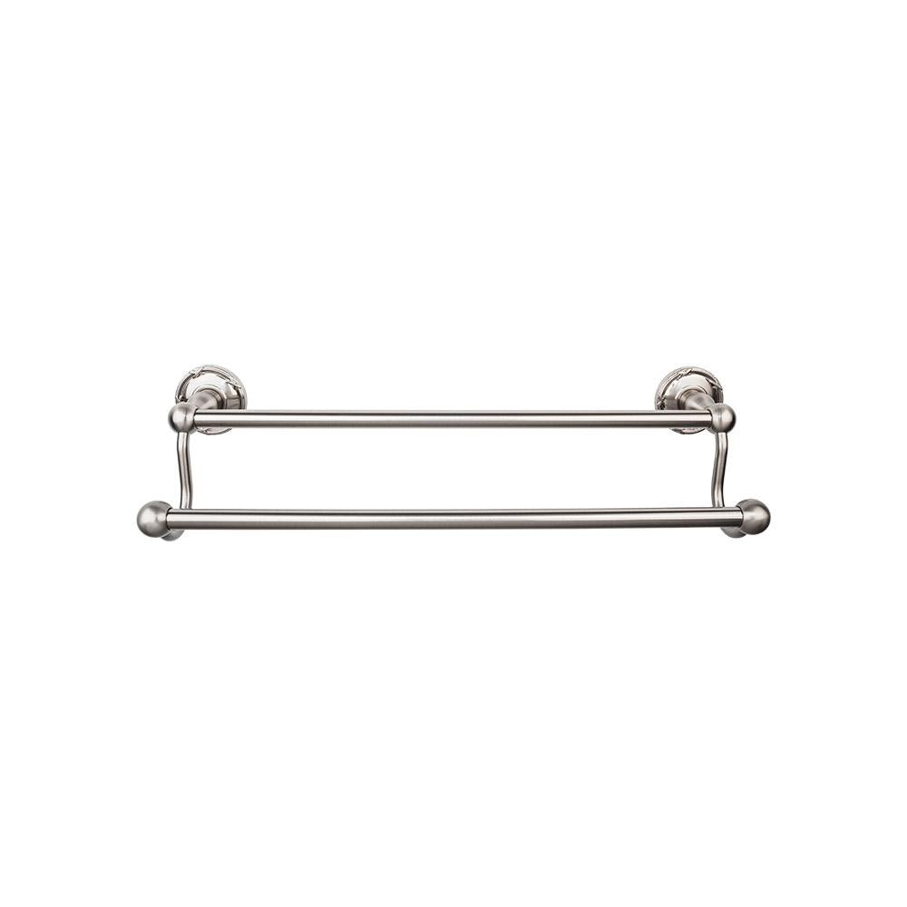 Top Knobs Edwardian Double Bath Towel Bar - Ribbon Backplate-DirectSinks
