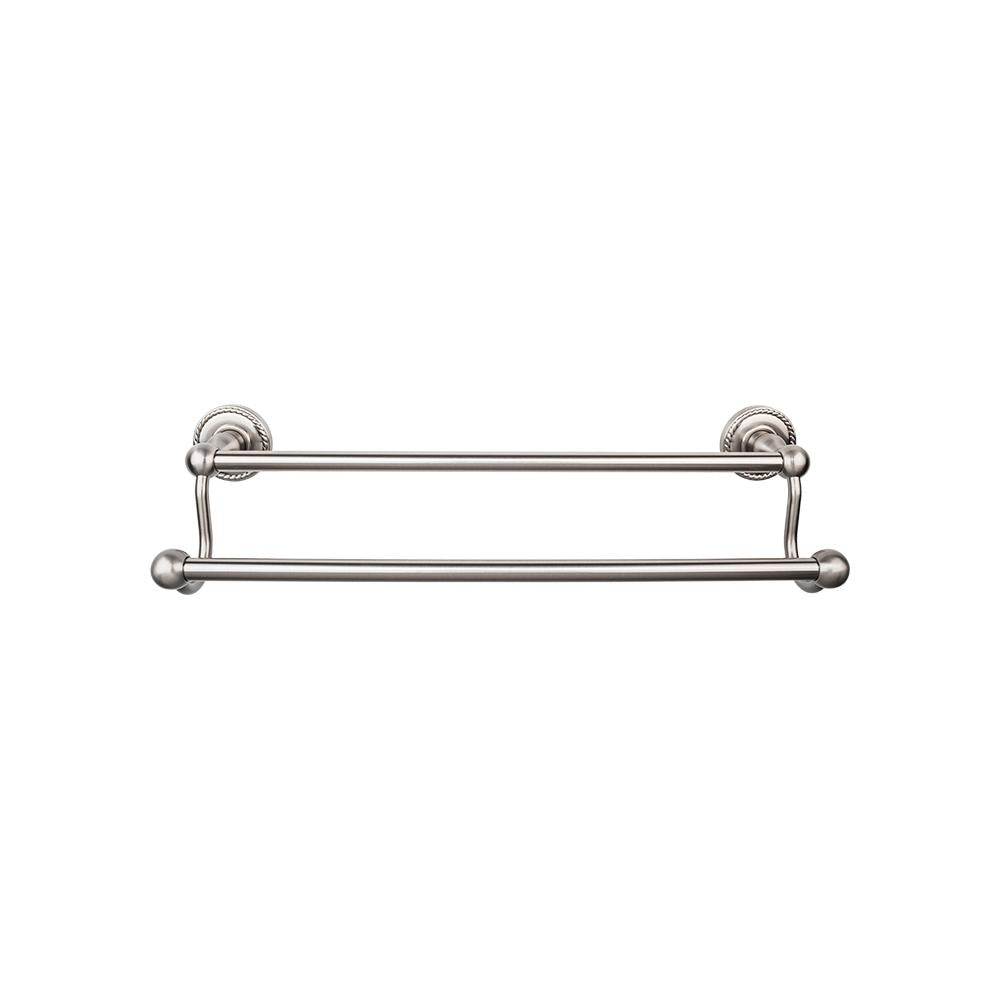 Top Knobs Edwardian Double Bath Towel Bar - Rope Backplate-DirectSinks