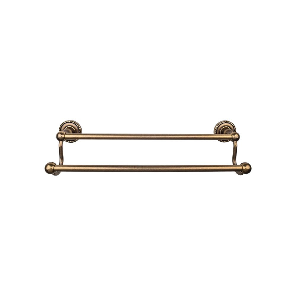 Top Knobs Edwardian Double Bath Towel Bar - Rope Backplate-DirectSinks