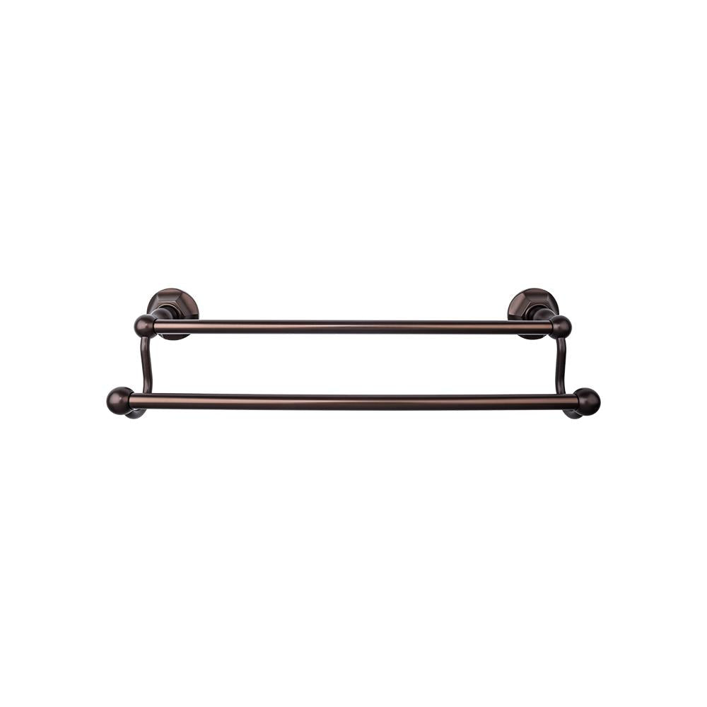 Top Knobs Edwardian Double Bath Towel Bar - Hex Backplate-DirectSinks