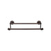 Top Knobs Edwardian Double Bath Towel Bar - Plain Backplate-DirectSinks