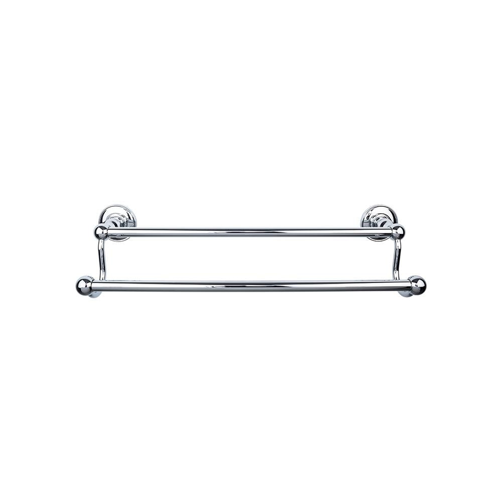 Top Knobs Edwardian Double Bath Towel Bar - Plain Backplate-DirectSinks