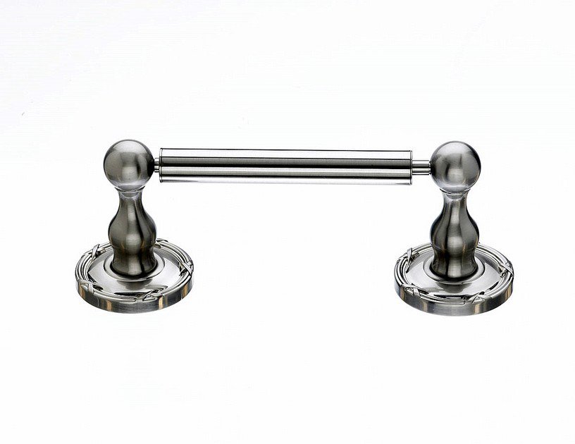 Tissue Holder With Ribbon & Reed Detail In Brushed Satin Nickel-DirectSinks