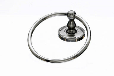 Topknobs ED5BSNA Towel Ring with Beaded Detail in Brushed Satin Nickel-DirectSinks