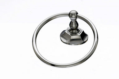 Topknobs ED5BSNB Towel Ring with Hex Detail in Brushed Satin Nickel-DirectSinks
